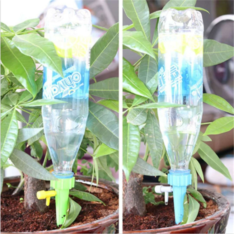 4Pcs/Lot Adjustable Automatic Watering Irrigation Kits Garden Plant Flower Water Control Drip Cone Spike Bottle System 4Pcs/Lot Adjustable Automatic Watering Irrigation Kits Garden Plant Flower Water Control Drip Cone Spike Bottle System