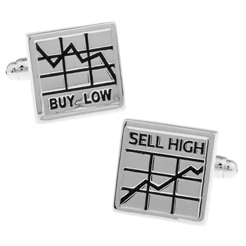 

Mens Wedding Cufflinks Novelty Stock Market & Clean Cloth 170343