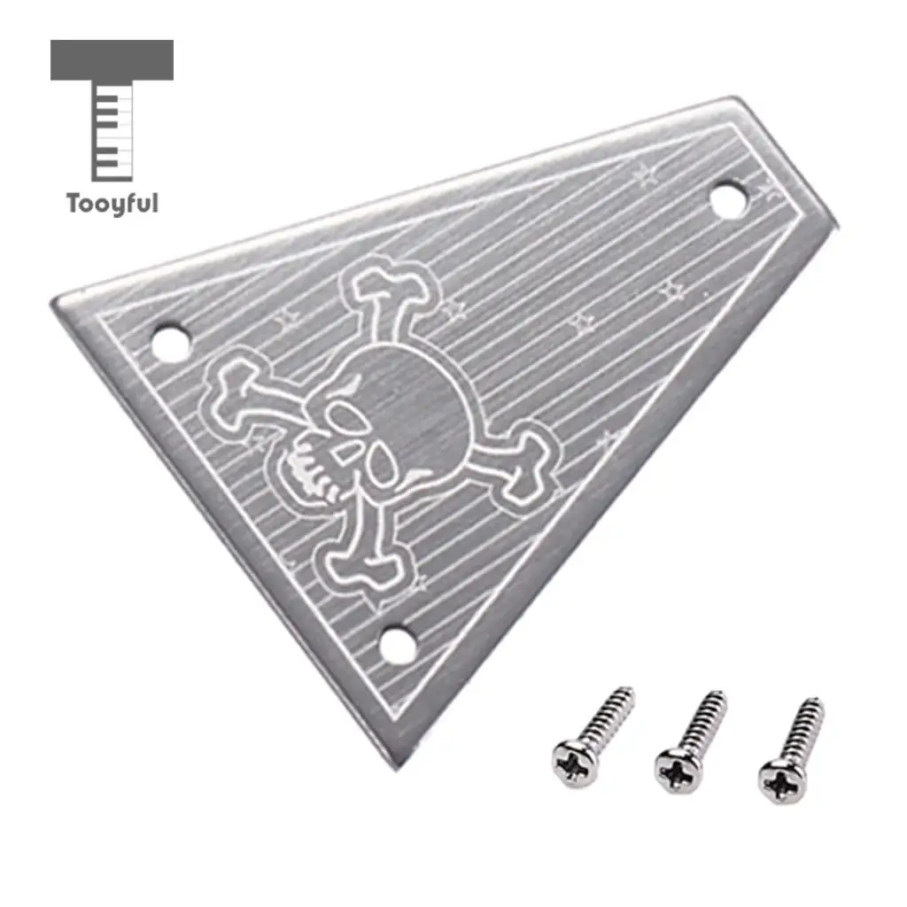 Tooyful Truss Rod Cover Plate with 3 Pcs Mounting Screws for Jackson Electric Guitar