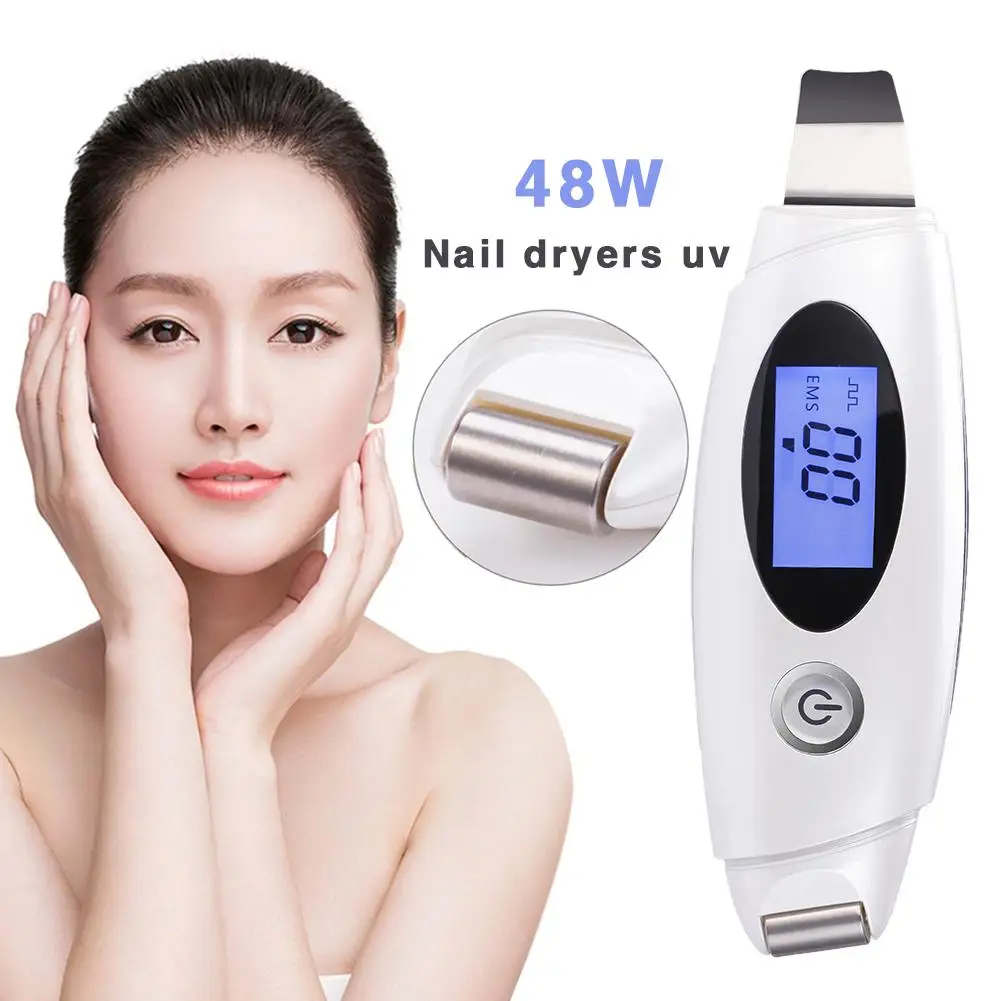 

Rechargeable Ultrasonic Face Skin Scrubber Facial Cleaner Peeling Vibration Blackhead Removal Exfoliating Pore Cleaner Tools