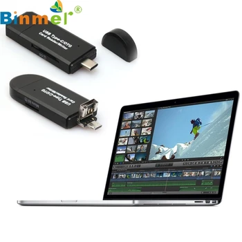 

Top Quality New Arrival Creative Design USB-C Type C/USB 3.0/Micro USB/OTG TF SD MMC Card Reader for Phone Macbook JUL 12