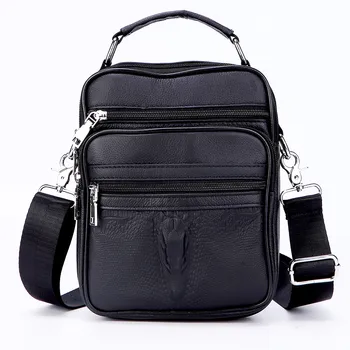 

Men Small Genuine Leather Briefcase Male Leather Travel Totes Young Boy Handbags Leather Messenger Bags