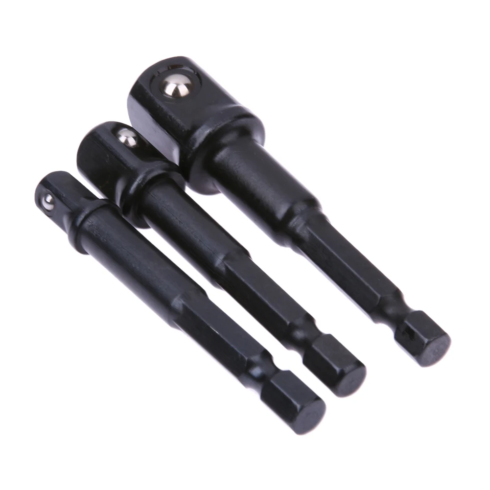 

3pcs/set 1/4" Hex Power Drill Driver Socket Wrench Adapter Sleeve Extension Bar Bit For Electric Screwdriver power drill