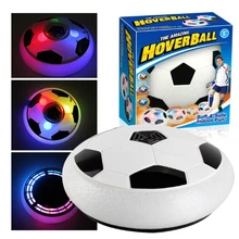 Disco de fútbol de 18cm de potencia aérea, juguete de fútbol de interior, luz musical colorida, juguetes de pelota parpadeantes, juego de deporte infantiles, regalo educativo para chico(China)