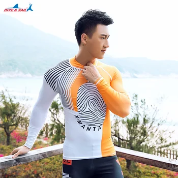 

Men's UPF 50+ Easy Long Sleeve Rashguard Swimming Rash Guard Swim Surfing Snorkeling Fishing Diving Shirt