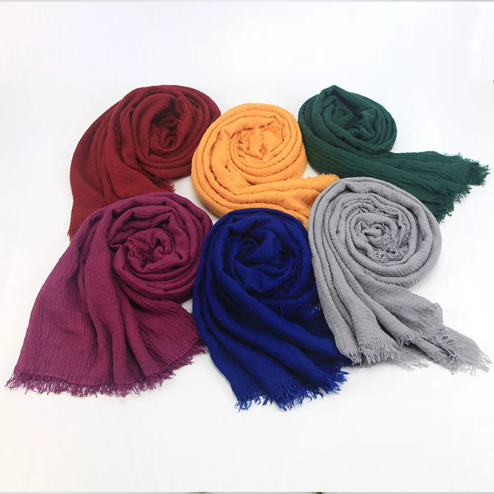 

Women Islam Maxi Crinkle Cloud Hijab Scarf Shawl Muslim Long Shawl Stole Wrap VKHJ1000