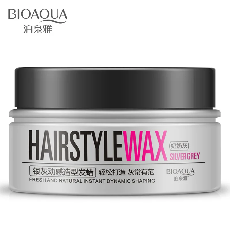 100g Professional Hair Wax Silver Gray Dynamic Modeling Hair Styling Wax Hair Mud Gel Water