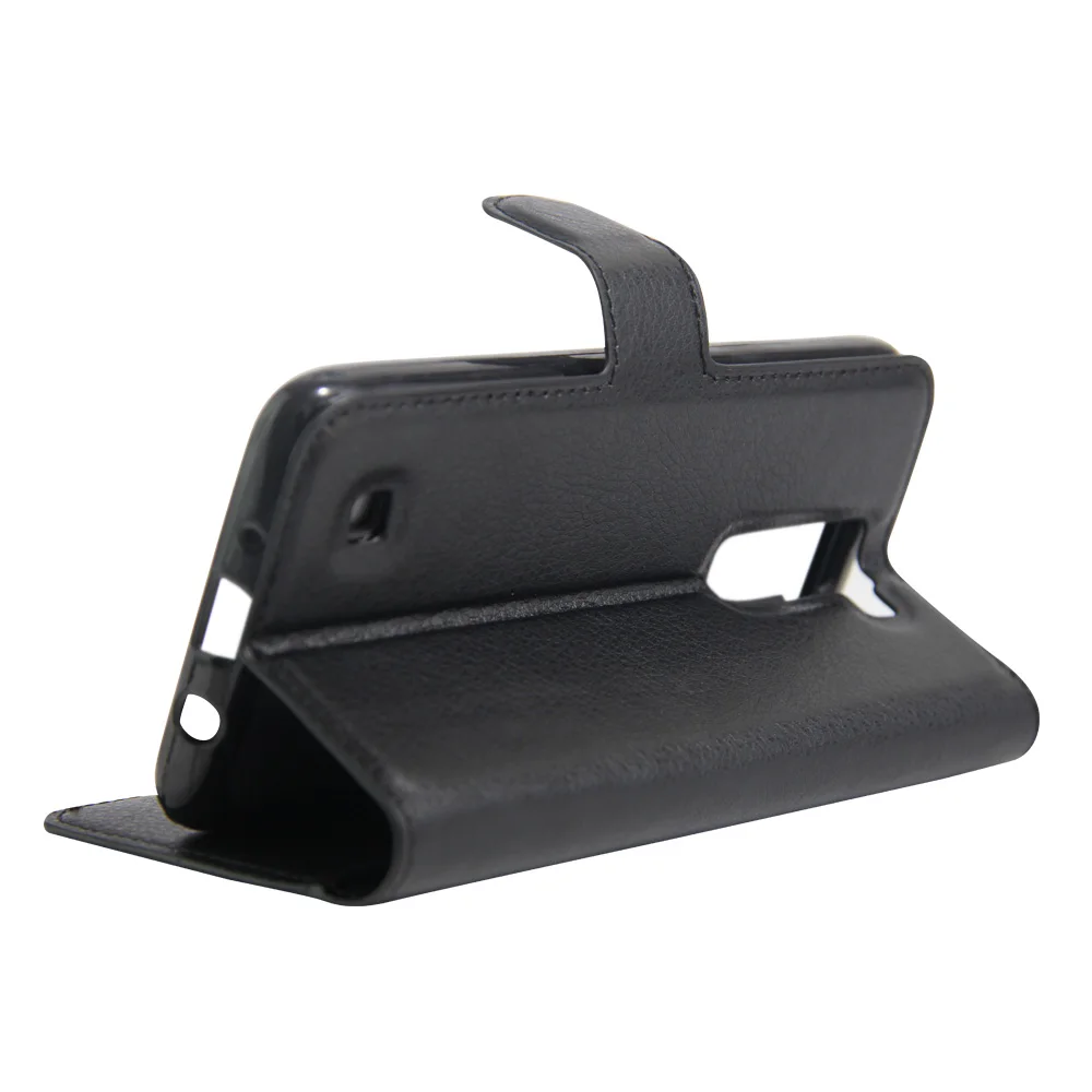 

for LG K8 Cyboris cover for LG K8 Lte K350 K350E K350N 5.0" Case Flip Lichi Holster PU Leather with card slot holders