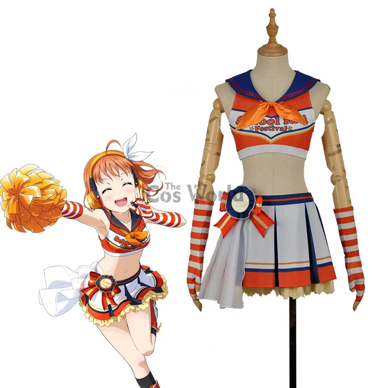 

LoveLive!Sunshine!! Aqours Takami Chika Cheerleaders Sailor Suit Dress Uniform Outfit Anime Cosplay Costumes