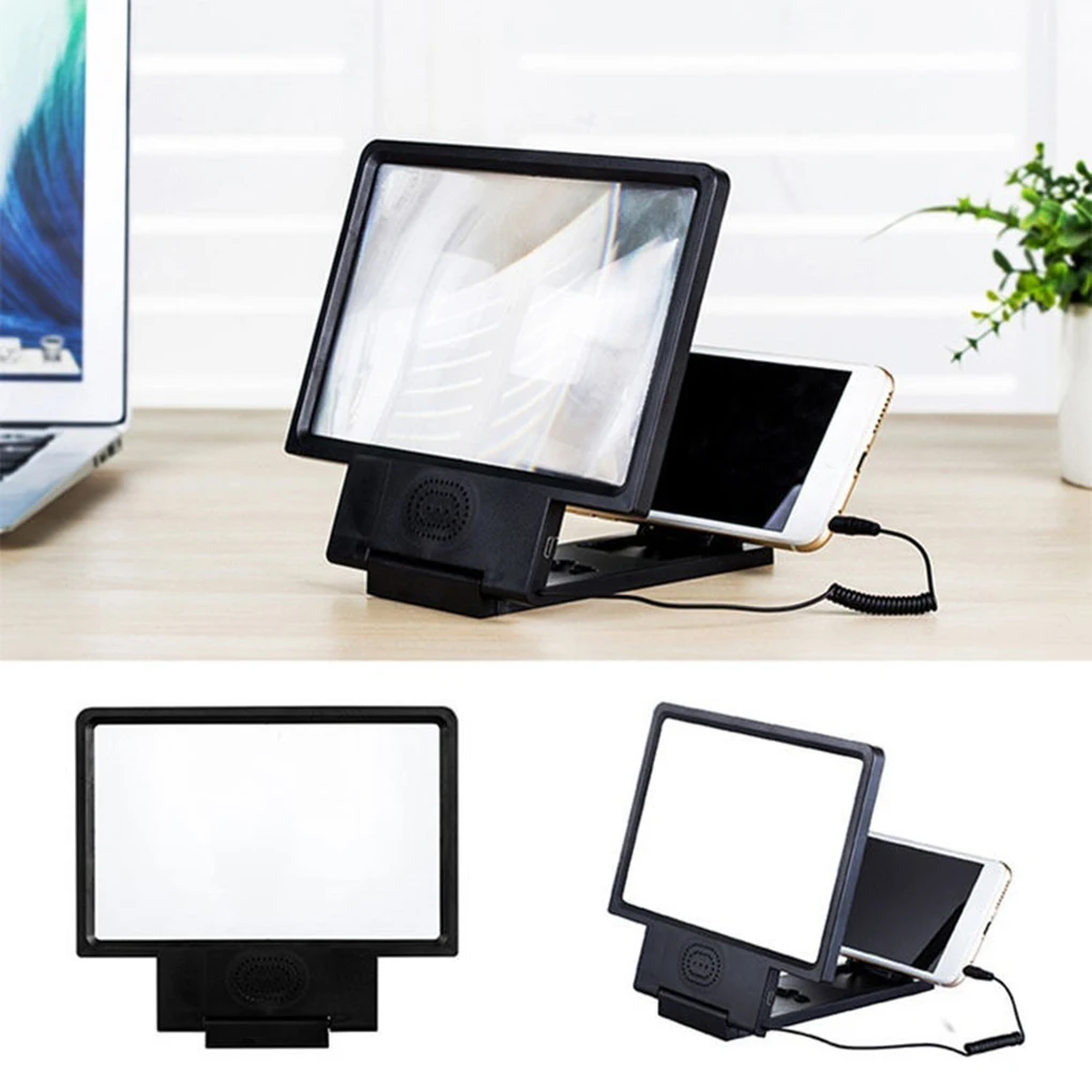 

Hot 3D Mobile Phone Screen Amplifier Magnifying HD Stand Holder Video Folding Enlarged Sound Screen Amplifier