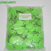 100 шт 125 кГц Новые Rfid идентификационные карты маркер брелки с чипом брелки для ключей зеленый цвет для системы контроля доступа