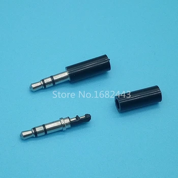 

50pcs Black 3.5mm Stereo Headset Plug Jack 3 pole 3.5 Audio Plugs Socket Adaptor Connector for Earphone