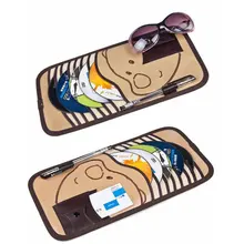 10pcs Disc Capacity Bear PatternTidy Sleeve CD DVD Car Sun Visor Card Case Wallet Storage Holder Bag Free shipping