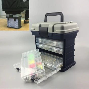 

5 Layer PP + ABS Large Fishing Equipment High Quality Plastic Tool Box Handle Fishing Fishing Tack Fishing Accessories