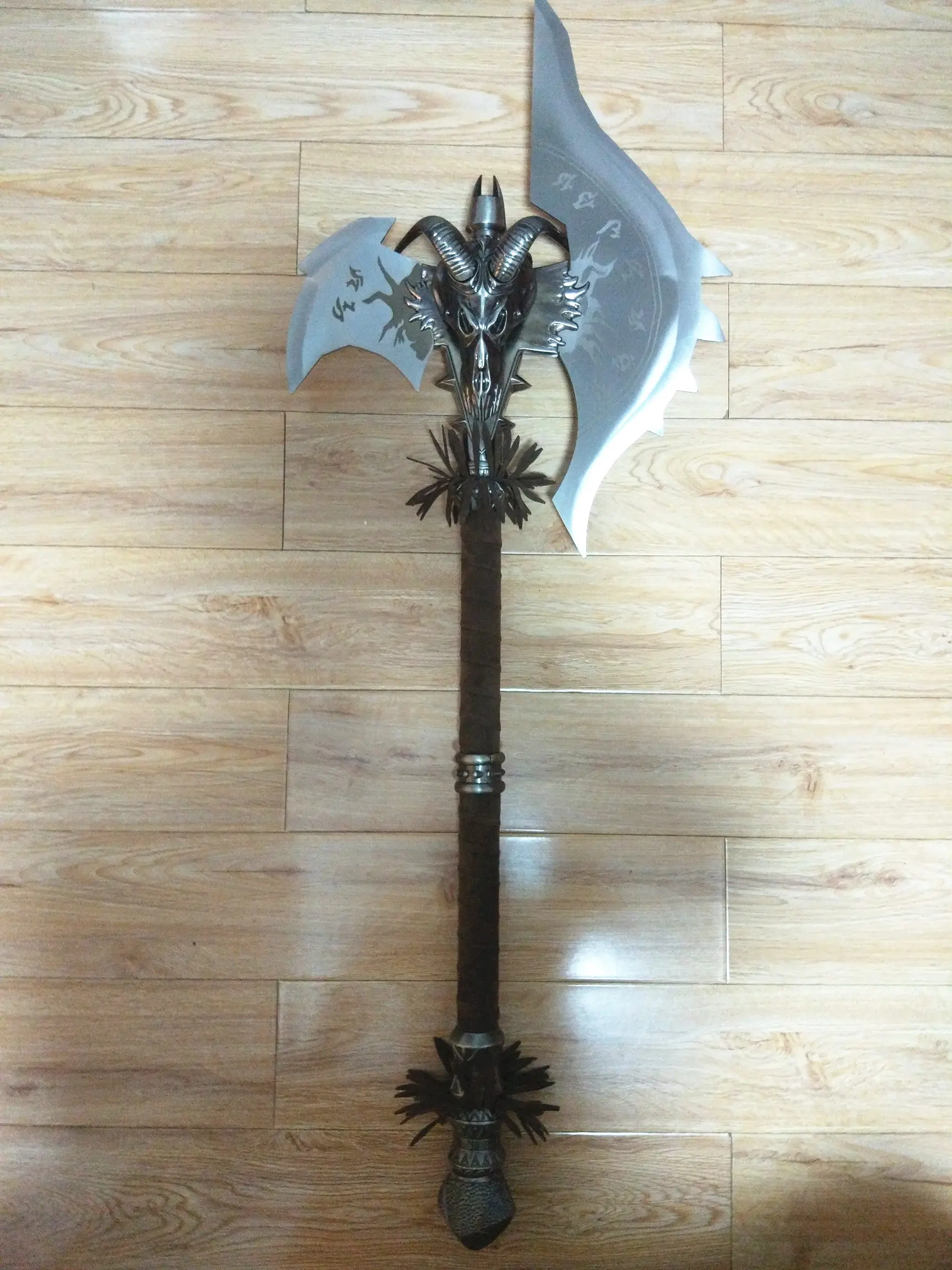 [Metal Made] 1:1 110cm WOW The Shadowmourne Axe alloy model Lich King Arthas FROSTMOURNE'S Brother weapon collection Model gift