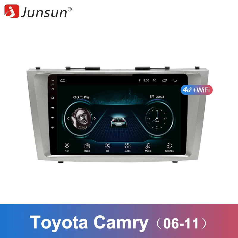 Junsun 2 Din мультимедийный видео плеер Android 8 1 gps навигация радио wifi OBD2 для Toyota Camry 40 50