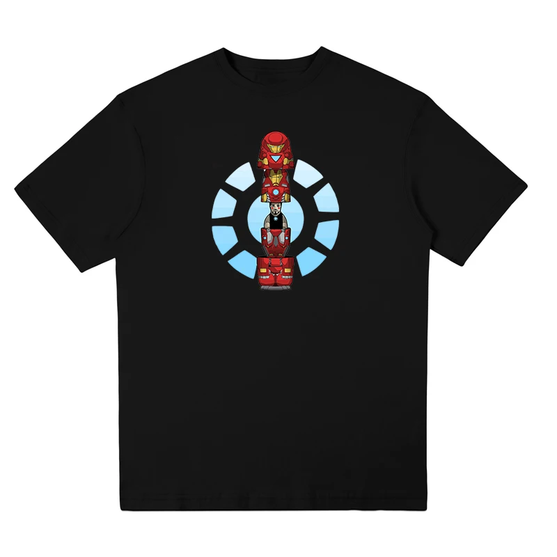 

Avengers T Shirt Ironman Captain America Iron men transformation T-shirt pattern Print Super hero Custom Made Tee shirt Camiseta