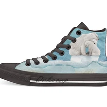 Polar ice cream cap 02 Повседневная Высокая холщовая Обувь Кеды легкие ботинки для ходьбы