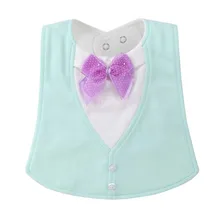 Хлопок детские нагрудники трехмерная галстук-бабочка Регулируемый Водонепроницаемый фартук дети Кормление свободное нагрудник burp одежда