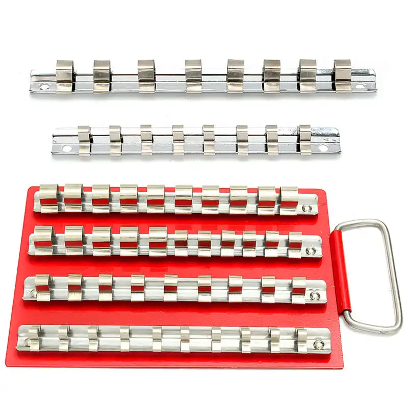 

Carbon Structural Steel Socket Rack Storage Rail Tray Holder Brackets Shelf Stand Tool Organizer Socket