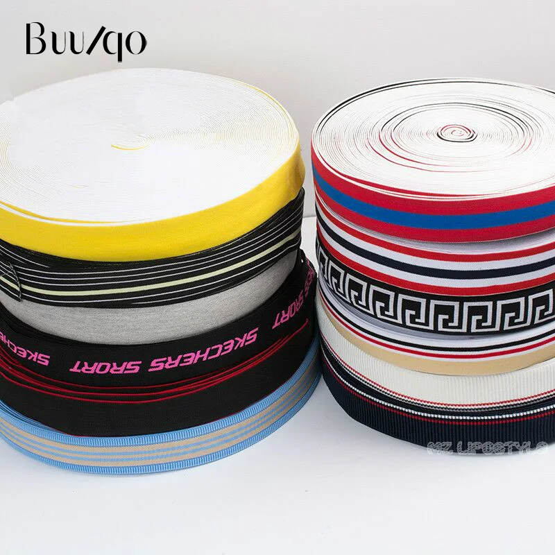 100cm*4CM high stretch jacquard double sided ribbon letter elastic