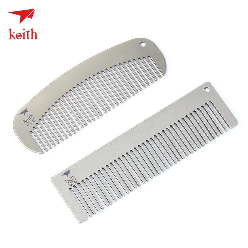 

Keith armor pure titanium comb durable antistatic outdoor travel portable creative custom titanium hair comb