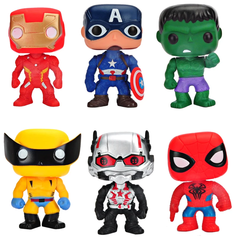 

pvc anime marvel avengers super hero spiderman iron man captain american action figure toy hulk thor model doll hobby collection