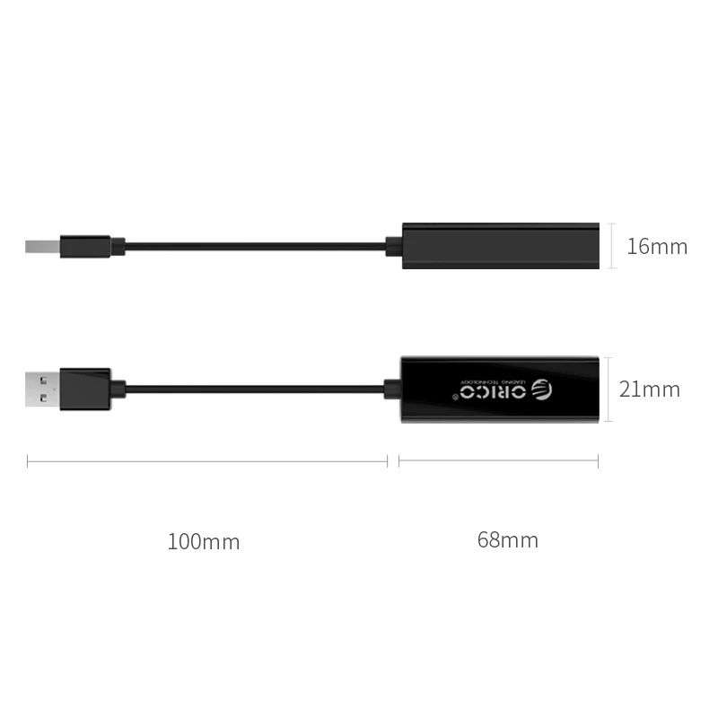 ORICO USB 3,0 Gigabit Ethernet сетевой адаптер USB для RJ45 lan сетевая карта для портативных ПК-черный