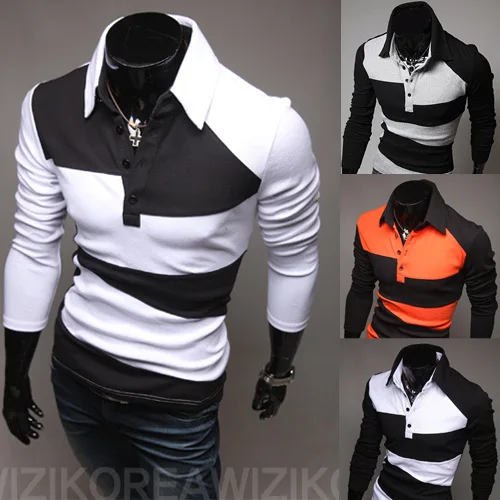 Популярная мужская рубашка EBay Мужская s с длинным рукавом с отворотом торговля досуг мужской цвет 30