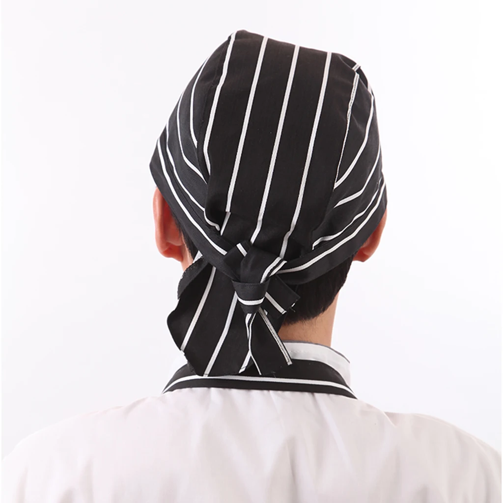

New Fashion Unisex Catering Chef Hat Headwrap Bandana Hat Head Do Tied Caps for Chefs Cooks Bakers Hotels
