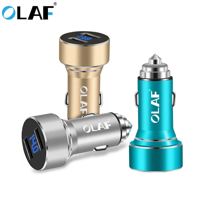 

Olaf Mini USB Car Charger For Mobile Phone Tablet 3.1A Max Fast Charger Car-Charger Dual USB Car Phone Charger Adapter in Car