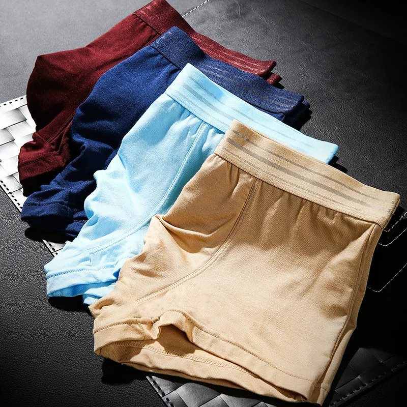 

Modal Boxers PRAYGER Men Underwear Summer Breathable Waist Trainer Boxer Mid-waist Shorts