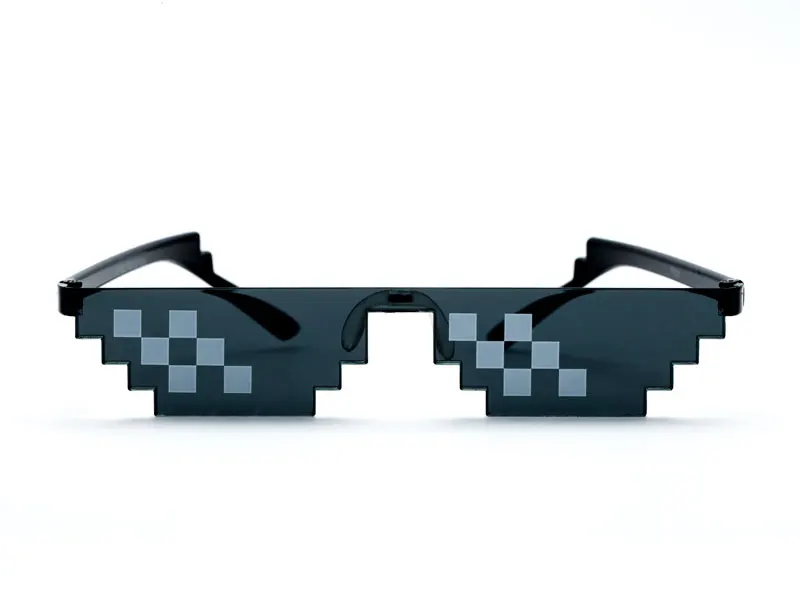 

Thug Life Glasses Deal With It Sunglasses Men Women 2017 Hot Sell Plus Size Minecraft Polygonal 8 Bits Style Pixel With Nose Pad