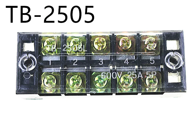 1 шт. двухрядная Клеммная колодка с винтовыми клеммами 600 в 25A TB 2503 / TB2504 TB2506 2508/TB 2512