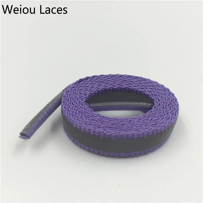 Weiou 4M Reflective Shoelaces Visibility Flat Shoe Laces Running Cycling Walking Safety Shoestrings For Sneaker boots Weave Tape