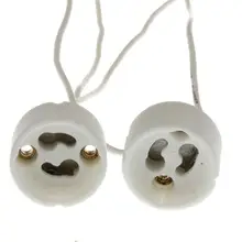 Лучшее качество, Керамика GU10 адаптер для цоколя лампы светодиодный свет GU10 держатель основания 15 см Кабельный разъем Быстрая держатель для лампы ce vde