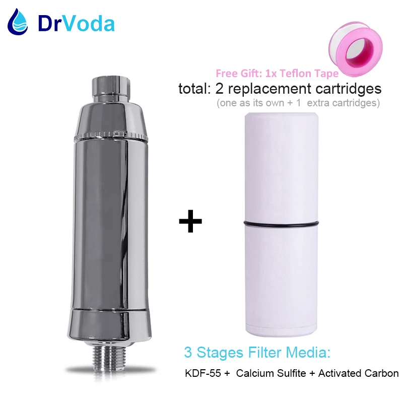 

High Quality Spa Shower Filters Bathing Water Purifier 3 Stage Super FiltrationRemove 98% Chlorine inc 1 EXTRA filter cartridges