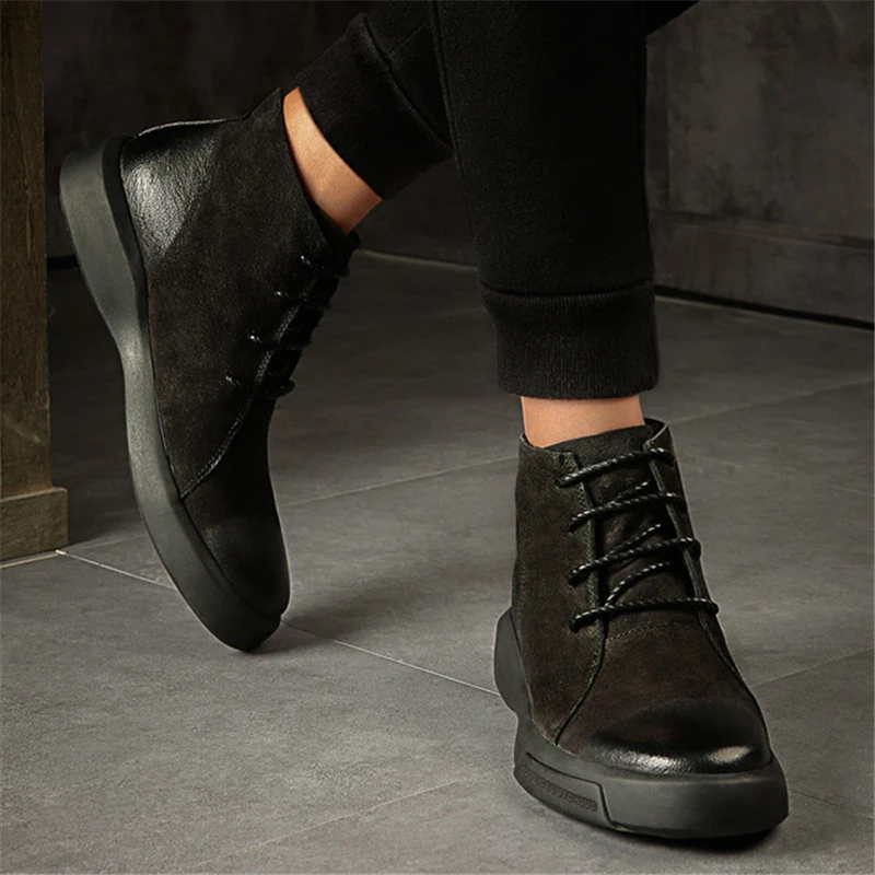 Falt verde Dos slip Botas Anti Laço Curto Dedo Pé Top Sapatos Do Borracha Alta Vintage De Redondo Masculinos Preto Boots Aa60845 Exército Ankle Sola Motociclista Homens Up fqnP0T4wxx