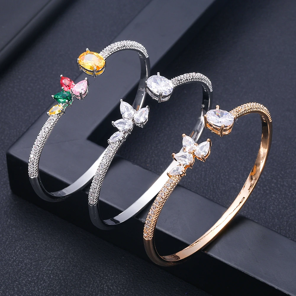 Роскошное кольцо с цирконом и открытым манжетом от jankely AAA, женские браслеты золотистого цвета, браслеты, подарки, Nigeria bijoux