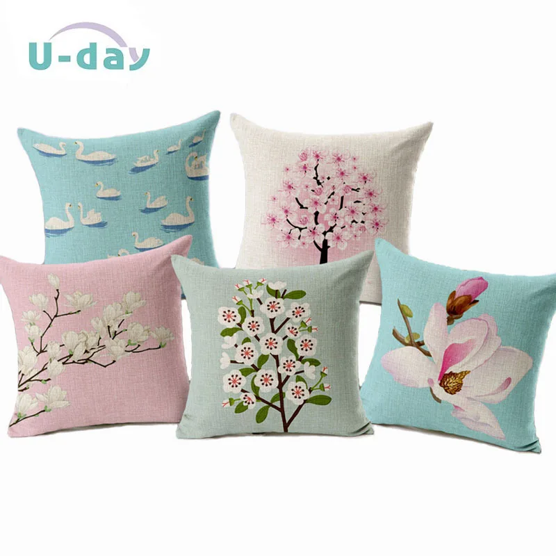 

flower decorative pillows Home Car tree Cushions Funda Cojines wave coussin decoration CH5D07