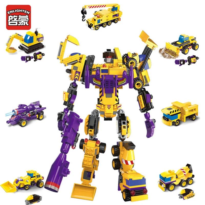

ENLIGHTEN 7IN1 Transformer Robot Mars God of War Fight Compatible LeSet Creator Model Building Blocks Bricks Boys Toys Gifts