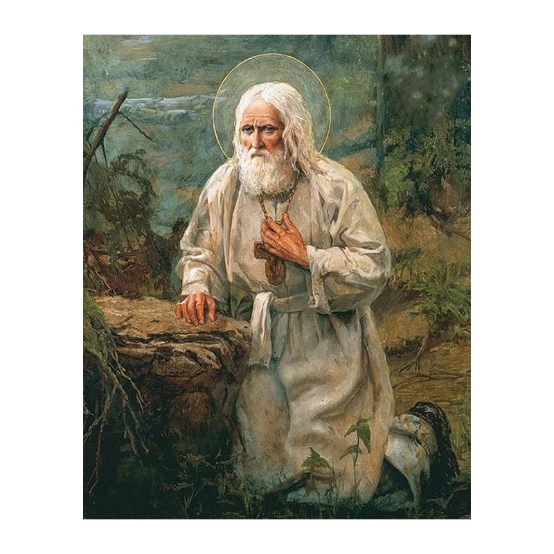 Diamond Embroidery Religion Picture of Crystals Beads Seraphim Icon Rhinestones Painting Diamond Mosaic Beadwork Needlework