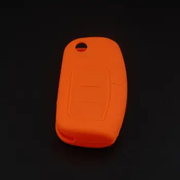 

BBQ@FUKA Fit For 3BTN Ford Focus Mondeo Fiesta Flip Key Silicone Cover Holder Shell Case Orange/Blue/Red