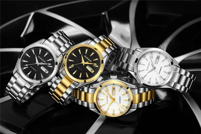 Mens Watches GUANQIN Clock Men Wristwatch Mens Automatic Self-Wind Sapphire Crystal Luminous Waterproof Luxury Mechanical Watch (1)
