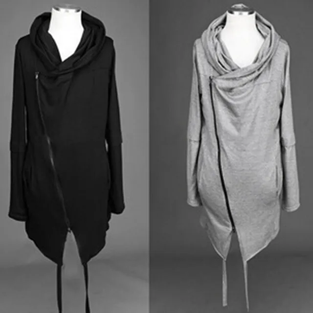 Men-thin-personality-inclined-zipper-hoo