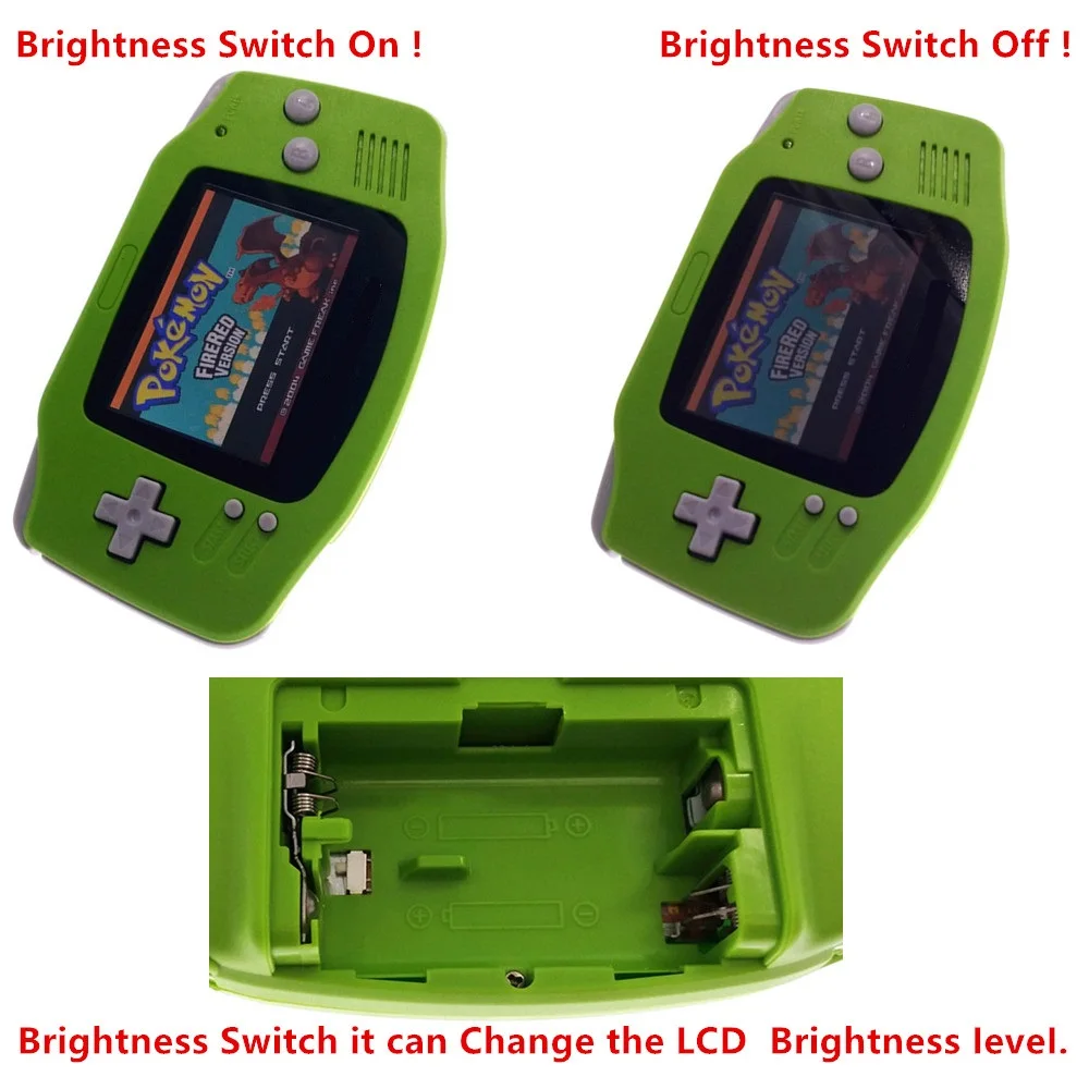

Professionally refurbished For Game Boy For GBA Console With AGS-101 Backlight Backlit Screen- Apple Green Color