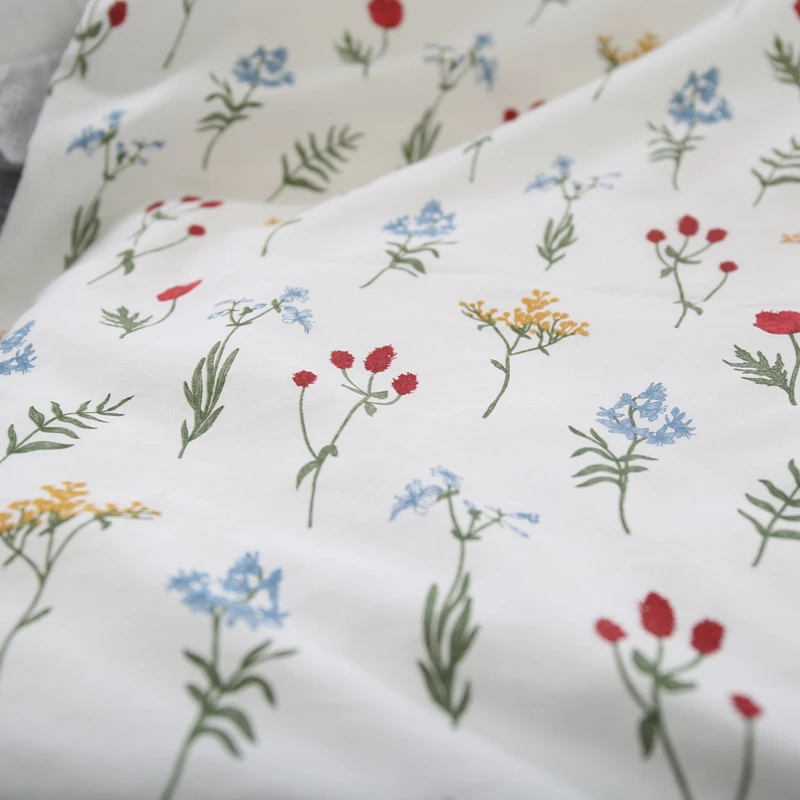 

235cm x 50cm Small floral squid full cotton lining DIY Sheet Quilt cover Bedding cloth Decorate manual fabric 260g/m