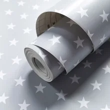 Серый мультфильм звезда самоклеющиеся обои для детской спальни розовый желтый окантовка обои Ins стикер стены