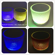 Портативный мини светодиодный bluetooth-динамик s беспроводной небольшой музыкальный аудио TF USB FM свет стереозвук Колонка для телефона Xiaomi с микрофоном