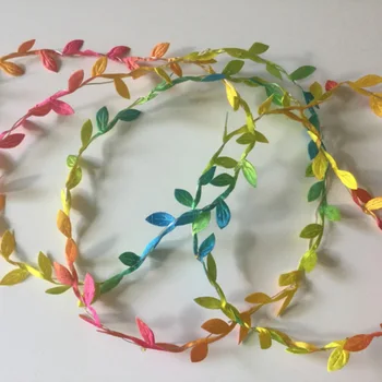 

Artificial Leaf String Lights Battery Powered Wreath Garland Holiday Fairy Lighting String for Christmas Party Wedding Home Gard